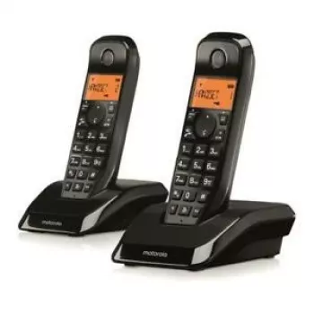 Motorola S12 Duo DECT tālrunis Zvanītāja ID Melns