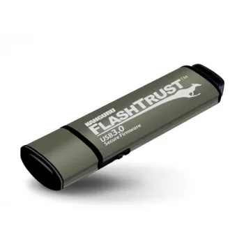 Kanguru FlashTrust™ USB 3.0 128 GB | Drošs zibatmiņas disks| Droša programmaparatūra | Fizisks rakstīšanas aizsardzības slēdzis | Aizsardzība pret BadUSB | Atbilstība NIST prasībām par ieviešanu