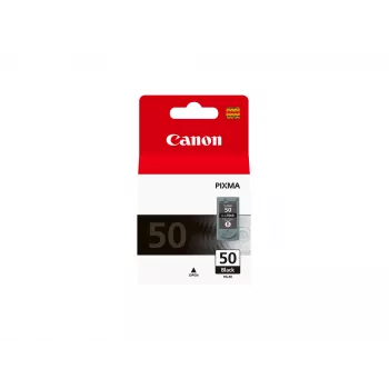 Canon PG-50BK lielas ietilpības melnā tintes kasetne, Melna, Uz pigmenta bāzes veidota tinte, 1 gab.