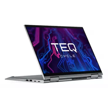 Teqcycle Lenovo ThinkPad X1 Yoga G6 Intel® Core™ i5 i5-1145G7 hibrīds (2-in-1) 35.6 cm (14 collas) skārienjutīgs Full HD 16 GB LPDDR4x-SDRAM 256 GB SSD Wi-Fi 6 (802.11ax) Windows 11 Pro German pelēka