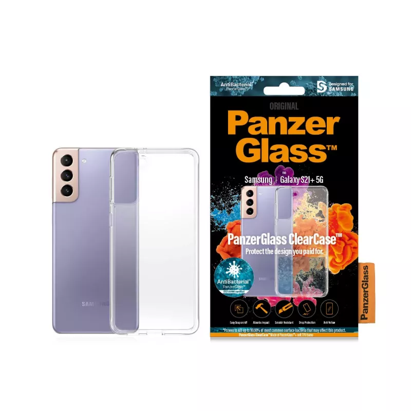 PanzerGlass ® ClearCase™ Samsung Galaxy S21 Plus 5G, Vāciņš, Samsung, Samsung - Galaxy S21+, Caurspīdīgs