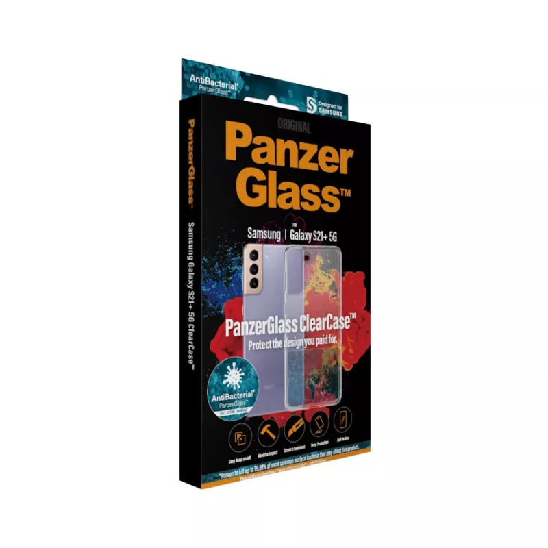 PanzerGlass ® ClearCase™ Samsung Galaxy S21 Plus 5G, Vāciņš, Samsung, Samsung - Galaxy S21+, Caurspīdīgs