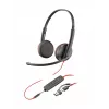 HP Poly Melnswire 3225 Stereo USB-C austiņas +3.5 mm spraudnis +USB-C/A adapteris (bez iepakojuma)
