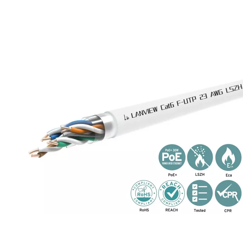 Lanview LVN122113 tīkla kabelis Balts 305 m Cat6 F/UTP (FTP)