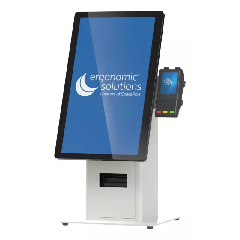Kioska komplekts Ergonomic Solutions SpacePole Mini Kiosk Countertop Melns Metal