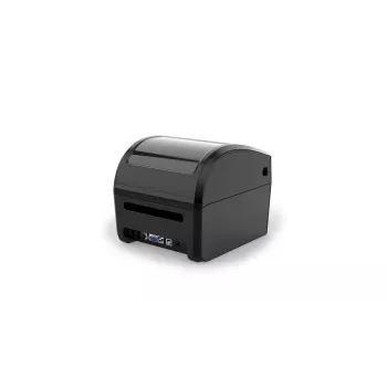 Etiķešu printeris Capture CA-RP420 — Tiešās termiskās drukas 203 dpi galda printeris ar USB, seriālo un Ethernet interfeisu (melns)