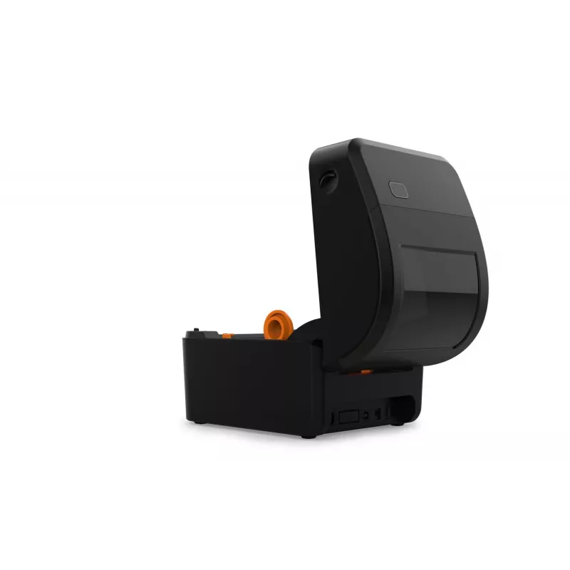 Etiķešu printeris Capture CA-RP420 — Tiešās termiskās drukas 203 dpi galda printeris ar USB, seriālo un Ethernet interfeisu (melns)