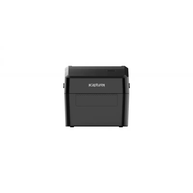 Etiķešu printeris Capture CA-RP420 — Tiešās termiskās drukas 203 dpi galda printeris ar USB, seriālo un Ethernet interfeisu (melns)