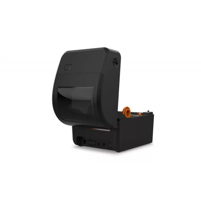 Etiķešu printeris Capture CA-RP420 — Tiešās termiskās drukas 203 dpi galda printeris ar USB, seriālo un Ethernet interfeisu (melns)