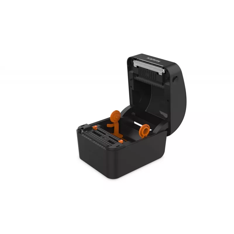Etiķešu printeris Capture CA-RP420 — Tiešās termiskās drukas 203 dpi galda printeris ar USB, seriālo un Ethernet interfeisu (melns)