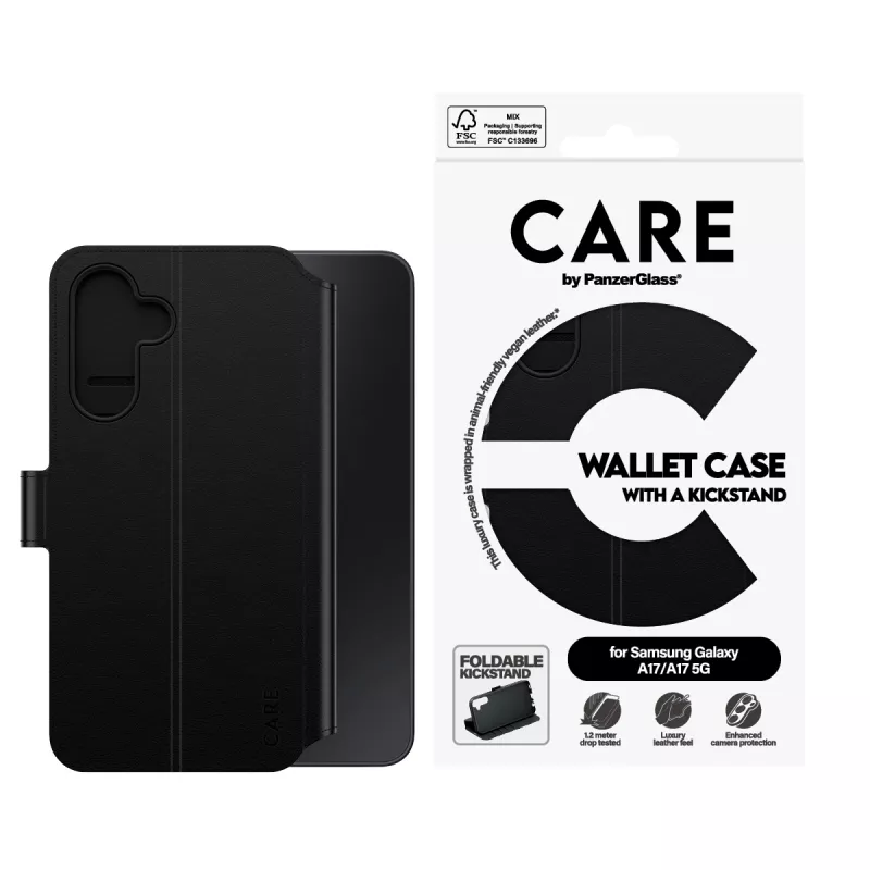 PanzerGlass CARE™ by ® Wallet Case w. Kickstand Samsung Galaxy M17 5G | A17 | A17 5G