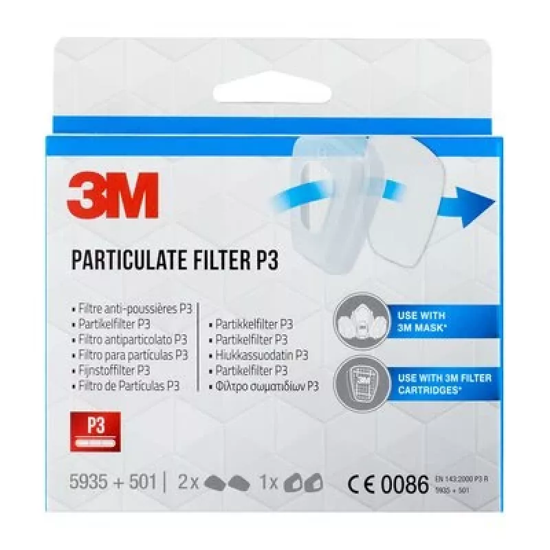 Daļiņu filtrs 3M 5935 P3, 2 gab. iepakojumā