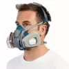Pusmaskas gaisu attīrošais respirators 3M 6502QLPRO — pusmaska, zila/pelēka, ātrais savienojums