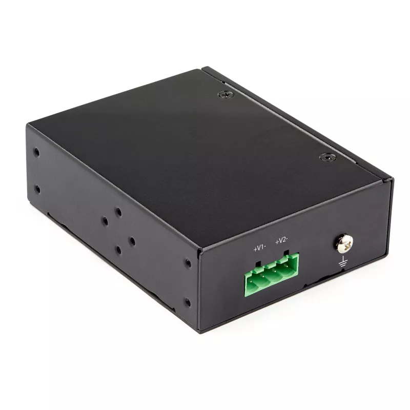 StarTech.com Industrial Gigabit PoE injektors - ātrgaitas / lielas jaudas 90W - 802.3bt PoE++ 52V-56VDC DIN sliedes UPoE/Ultra Power Over Ethernet injektora adapteris -40°C līdz +75°C izturīgs