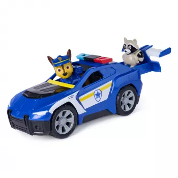 PAW Patrol : meklēšana un glābšana, Chase glābšanas kreiseris ar 2 figūrām, policijas auto ar atpakaļvilkšanas darbību, rotaļlietas zēniem un meitenēm no 3 gadu vecuma