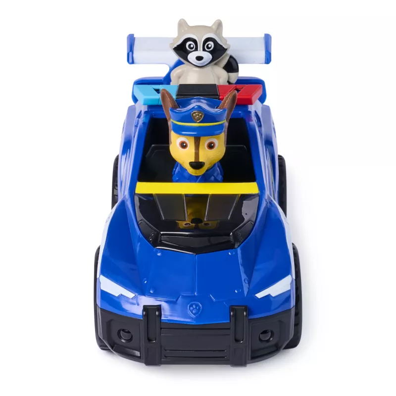PAW Patrol : meklēšana un glābšana, Chase glābšanas kreiseris ar 2 figūrām, policijas auto ar atpakaļvilkšanas darbību, rotaļlietas zēniem un meitenēm no 3 gadu vecuma