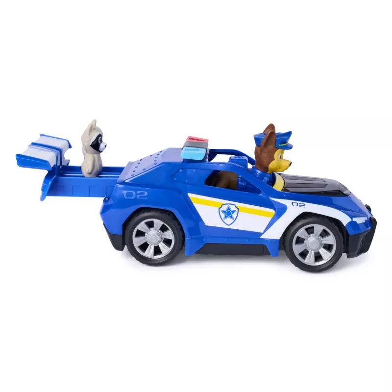 PAW Patrol : meklēšana un glābšana, Chase glābšanas kreiseris ar 2 figūrām, policijas auto ar atpakaļvilkšanas darbību, rotaļlietas zēniem un meitenēm no 3 gadu vecuma