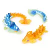 CrystaLynx Dragons, 9 collu kolekcionējama kustīga pūķa rotaļu figūriņa bērniem un pieaugušajiem, pārsteiguma kastīte, fidget rotaļlietas mājas birojam un galda dekoram (stili var atšķirties)