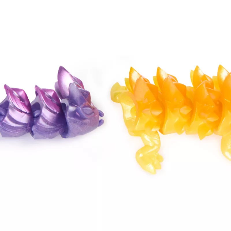CrystaLynx Dragons, 9 collu kolekcionējama kustīga pūķa rotaļu figūriņa bērniem un pieaugušajiem, pārsteiguma kastīte, fidget rotaļlietas mājas birojam un galda dekoram (stili var atšķirties)