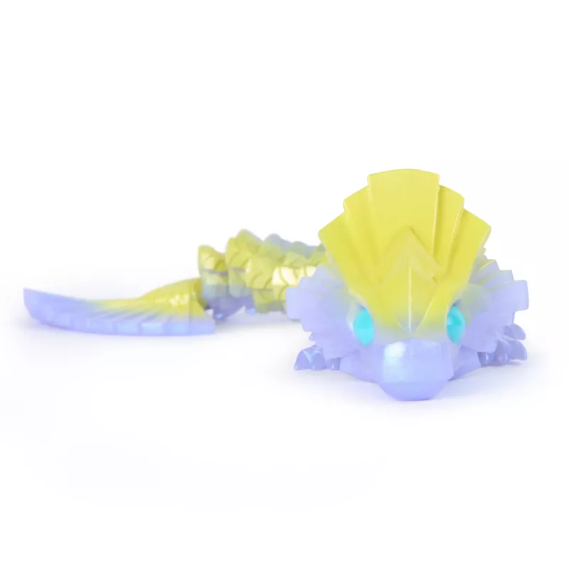 CrystaLynx Dragons, 9 collu kolekcionējama kustīga pūķa rotaļu figūriņa bērniem un pieaugušajiem, pārsteiguma kastīte, fidget rotaļlietas mājas birojam un galda dekoram (stili var atšķirties)