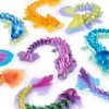 CrystaLynx Dragons, 9 collu kolekcionējama kustīga pūķa rotaļu figūriņa bērniem un pieaugušajiem, pārsteiguma kastīte, fidget rotaļlietas mājas birojam un galda dekoram (stili var atšķirties)