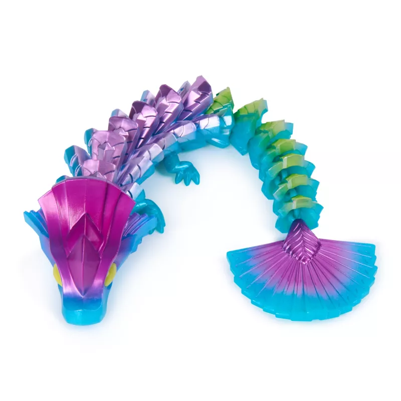 CrystaLynx Dragons, 9 collu kolekcionējama kustīga pūķa rotaļu figūriņa bērniem un pieaugušajiem, pārsteiguma kastīte, fidget rotaļlietas mājas birojam un galda dekoram (stili var atšķirties)