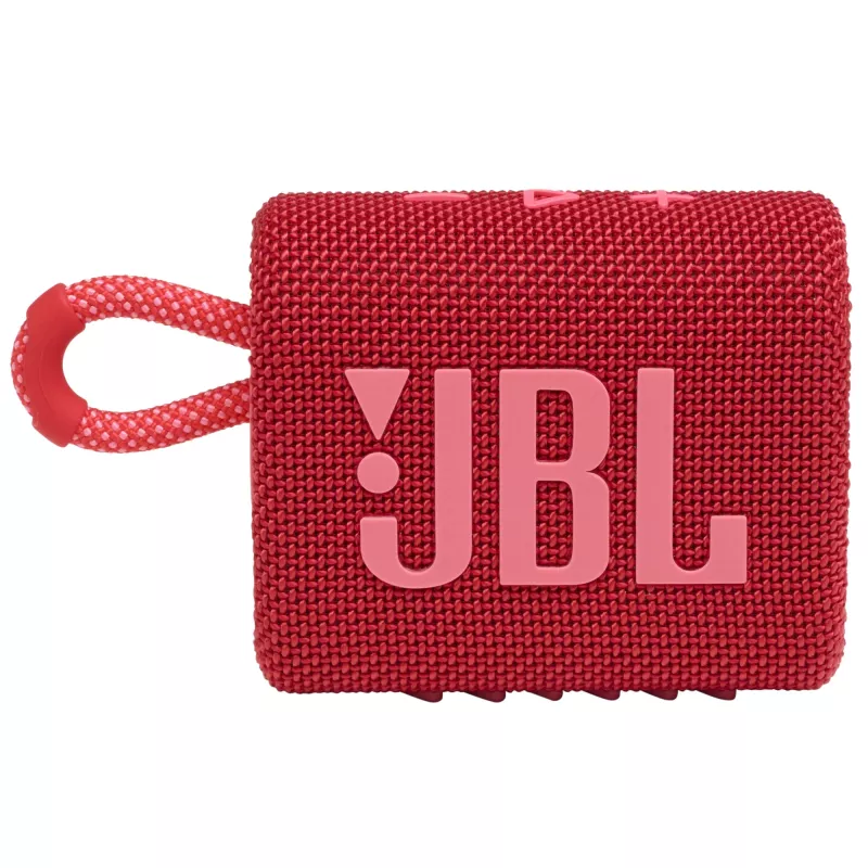 JBL GO 3 sarkans, 8,89 cm (3,5 collas), 4,7 cm, 4,2 W, 110–20000 Hz, 85 dB, 4,2 W