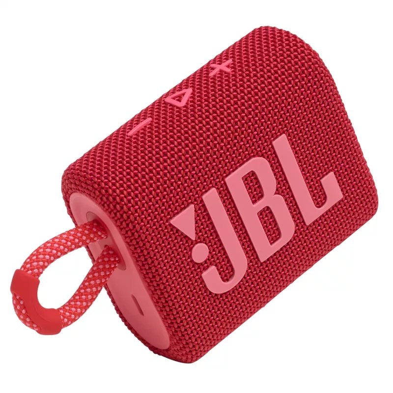 JBL GO 3 sarkans, 8,89 cm (3,5 collas), 4,7 cm, 4,2 W, 110–20000 Hz, 85 dB, 4,2 W