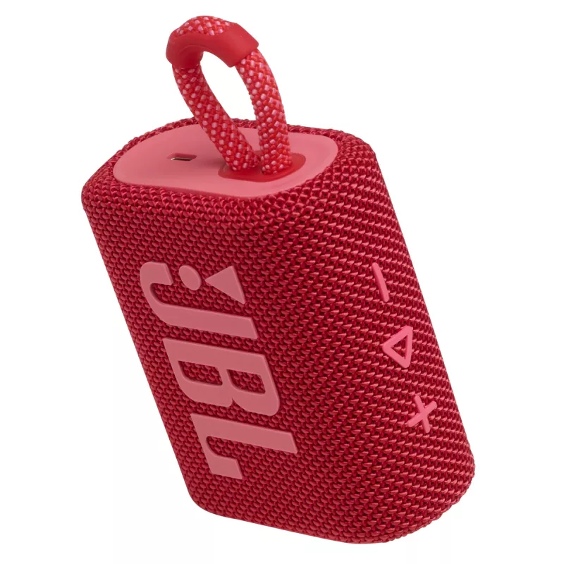 JBL GO 3 sarkans, 8,89 cm (3,5 collas), 4,7 cm, 4,2 W, 110–20000 Hz, 85 dB, 4,2 W