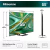 TV Hisense 55E8S 55 collu (139,7 cm) QLED Mini LED 4K Ultra HD Smart TV HomeOS Wi‑Fi Pelēks 400 cd/m²