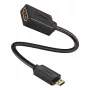 Ugreen 20134 HDMI kabelis 0,2 m HDMI D tips (Micro) HDMI A tips (Standarta) Melns