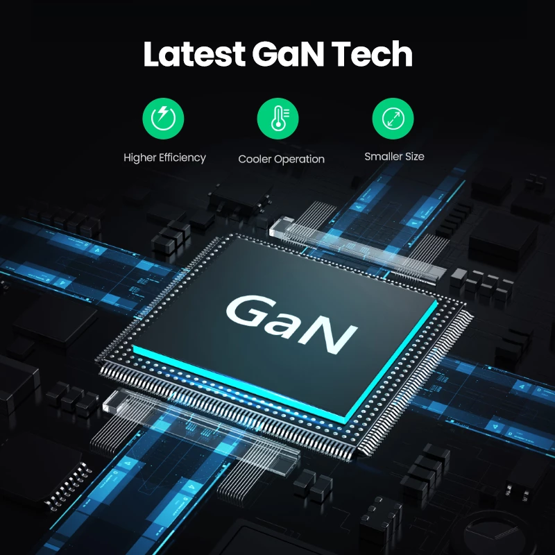 Lādētājs Ugreen Nexode 100W GaN USB-C USB-A Ātrā Uzlāde 3 Porti