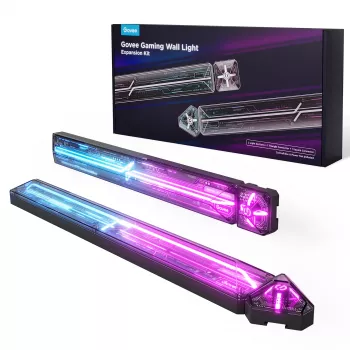 Smart Gaming Wall Light Expansion Kit Govee H10630A5 — 2 tubes ar square and triangle connectors, Wi‑Fi/Bluetooth, 36V input