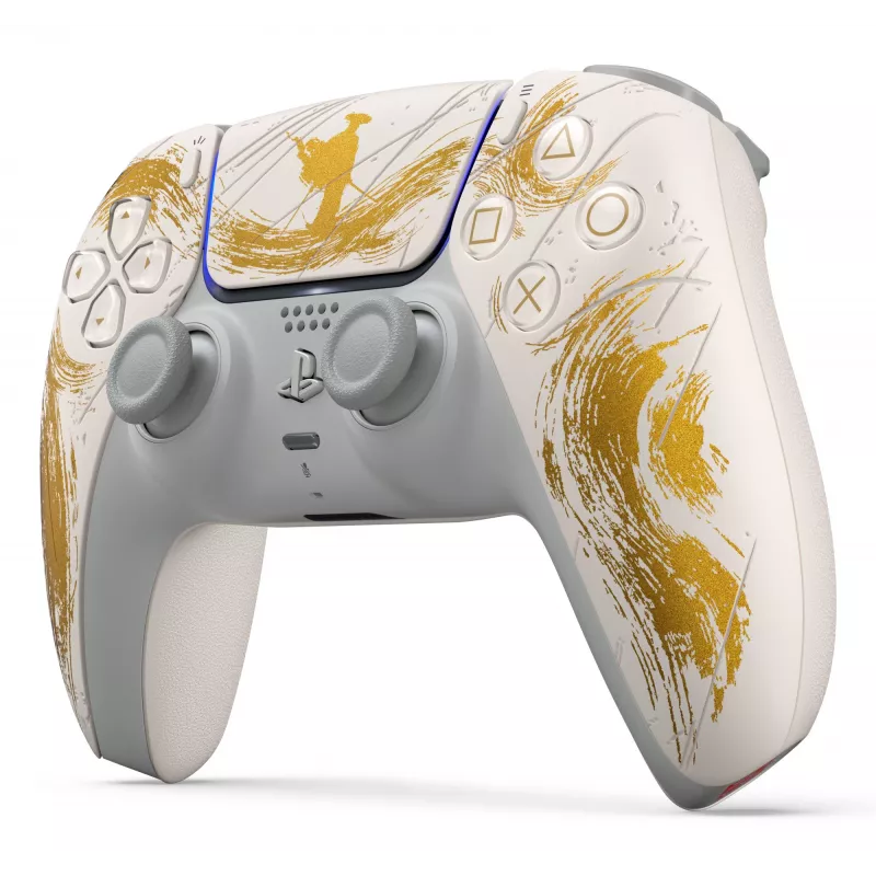 Sony DualSense bezvadu kontrolieris – Ghost of Yōtei zelta ierobežotā tirāža Zelts, Balts Bluetooth/USB spēļu kontrolieris Analogs / Ciparu Android, MAC, PC, PlayStation 5, iOS