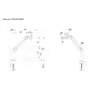 Multibrackets M VESA Gas Lift Arm galda vai sienas stiprinājums, pamata, melns, skava/caururbuma stiprinājums, 10 kg