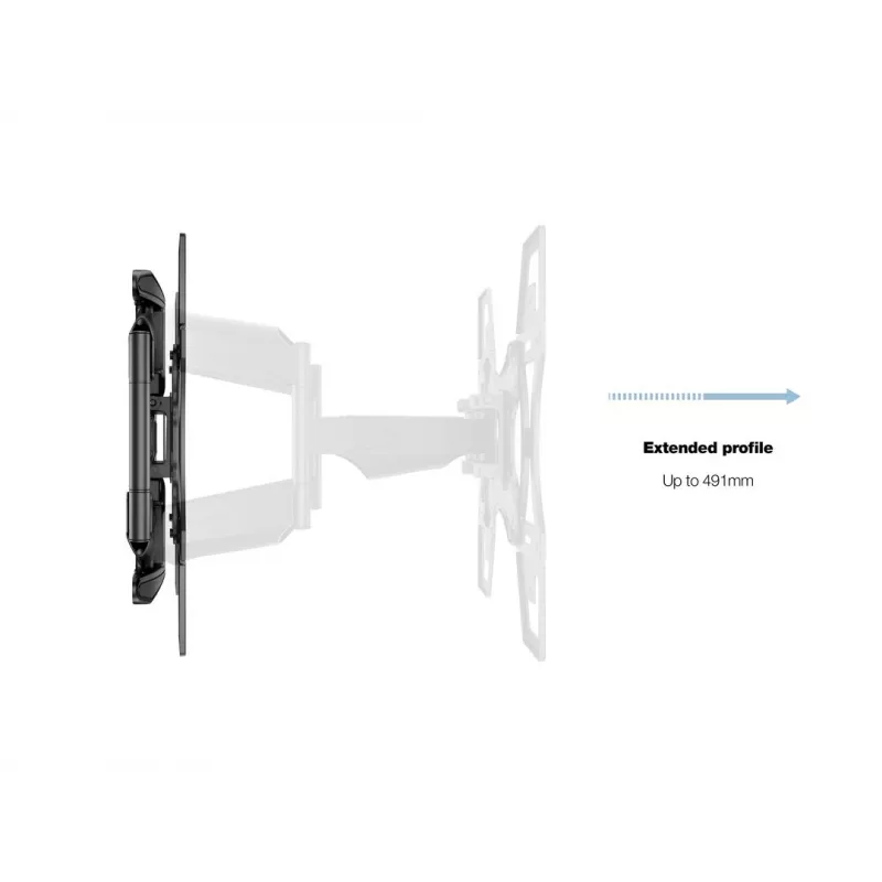 Staba stiprinājuma kronšteins MULTIBRACKETS M VESA Flexarm Full Motion Dual 400x400 40–70 collu ekrāniem, 45 kg, melns