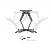Staba stiprinājuma kronšteins MULTIBRACKETS M VESA Flexarm Full Motion Dual 400x400 40–70 collu ekrāniem, 45 kg, melns