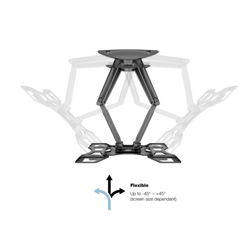 Staba stiprinājuma kronšteins MULTIBRACKETS M VESA Flexarm Full Motion Dual 400x400 40–70 collu ekrāniem, 45 kg, melns