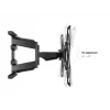Staba stiprinājuma kronšteins MULTIBRACKETS M VESA Flexarm Full Motion Dual 400x400 40–70 collu ekrāniem, 45 kg, melns