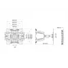Staba stiprinājuma kronšteins MULTIBRACKETS M VESA Flexarm Full Motion Dual 400x400 40–70 collu ekrāniem, 45 kg, melns