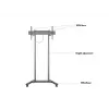 Multibrackets M Motorizēts grīdas statīvs 60 kg melns Maks. svars 60 kg Min. ekrāna izmērs 94 cm Maks. ekrāna izmērs 2,29 m