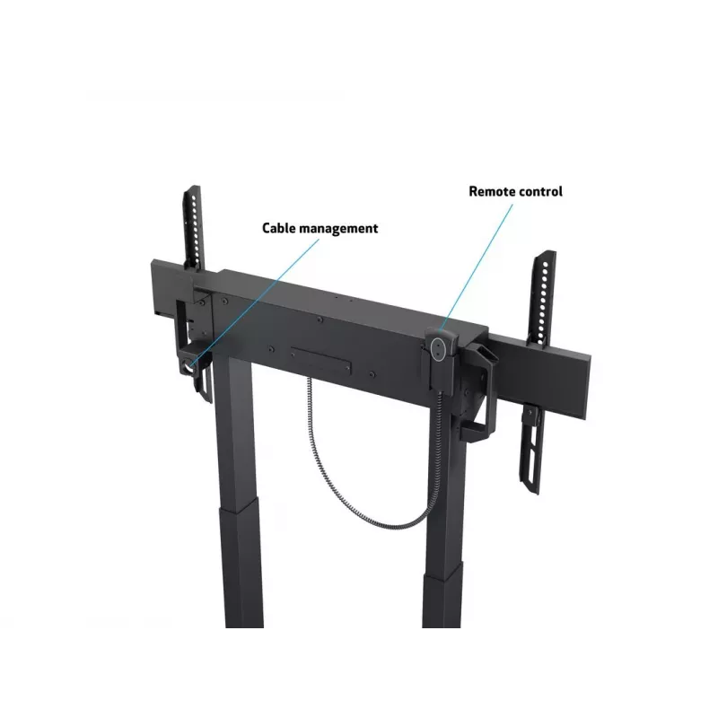 Multibrackets M Motorizēts grīdas statīvs 60 kg melns Maks. svars 60 kg Min. ekrāna izmērs 94 cm Maks. ekrāna izmērs 2,29 m
