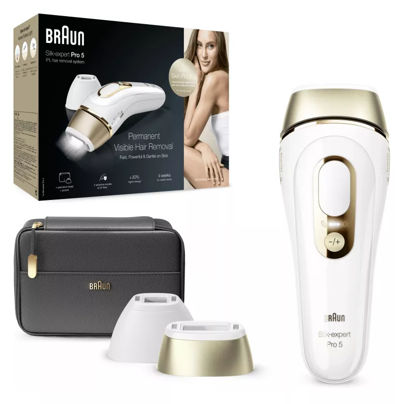 Braun Silk-expert Pro Silk·expert Pro 5 PL5140 Intensīvā pulsējošā gaisma (IPL) Zelts, Balts