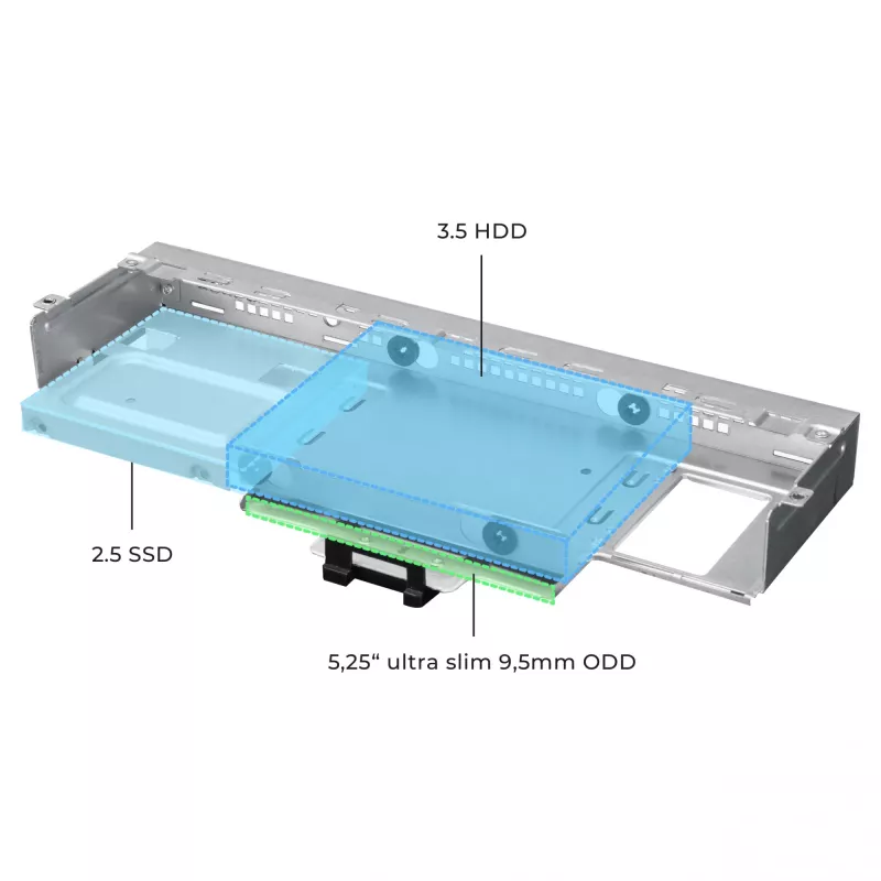 Datora korpuss CHIEFTEC DT-10B-300 Small Form Factor (SFF) melns ar 300 W TFX barošanas bloku