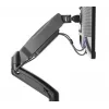 Manhattan Dual Desk Mount for TV & Monitors (Full Motion Spring), Ekrāniem no 10 collām līdz 27 collām, C-skavas vai starpsienas montāža, VESA saderība: 75x75 un 100x100mm - pārbaudiet četru montāžas caurumu izmērus ekrāna aizmugurē, lai pārliecinātos par atbilstību, Maks. 9kg (katrs), Kronšteins
