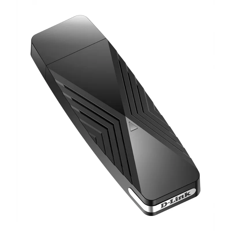 D-Link AX1800 Wi-Fi USB adapteris, bezvadu, USB, WLAN, Wi-Fi 6 (802.11ax), 1800 Mbit/s, melns