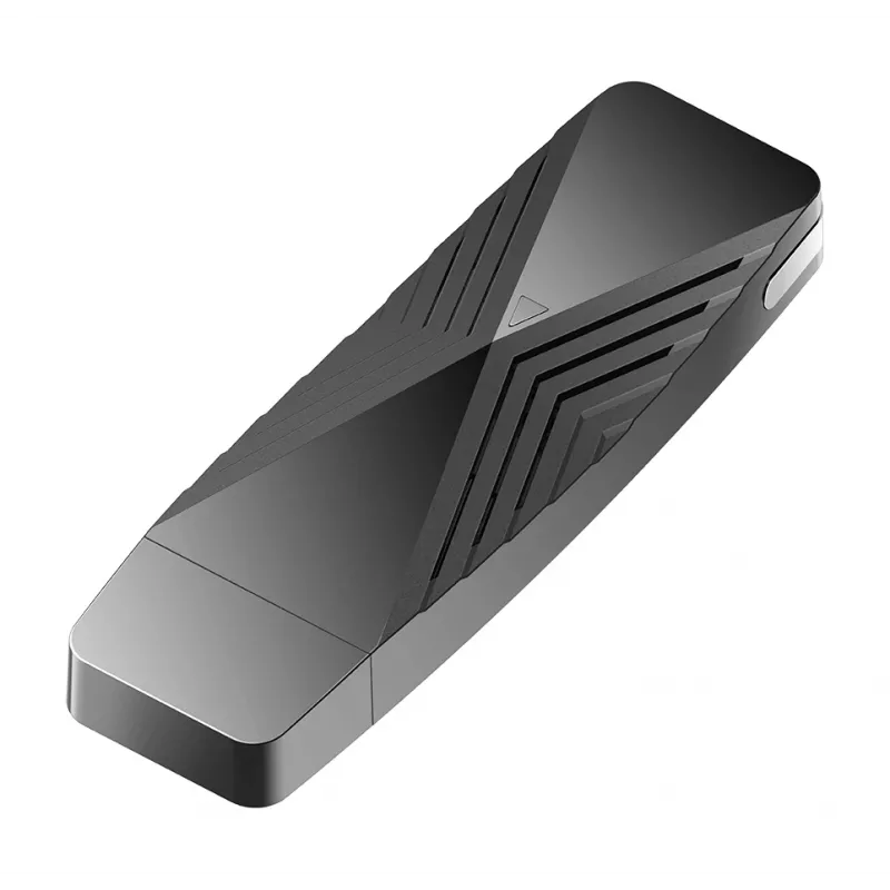 D-Link AX1800 Wi-Fi USB adapteris, bezvadu, USB, WLAN, Wi-Fi 6 (802.11ax), 1800 Mbit/s, melns