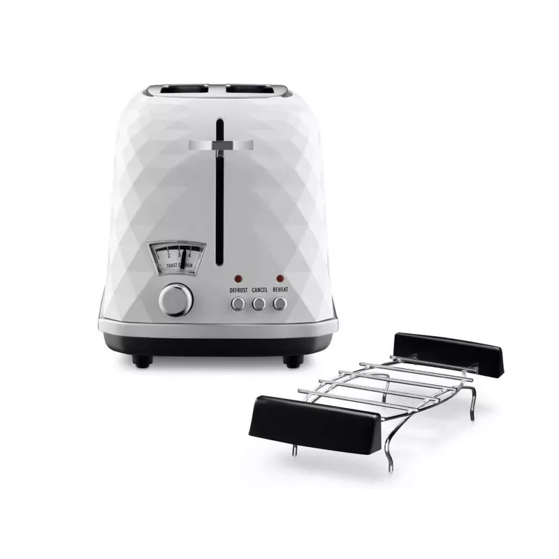 De’Longhi CTJ 2103.W tosteris 2 šķēlēm 900 W Melns, Balts