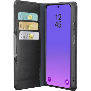 Cellularline Book Agenda 2 - Galaxy A57 Grāmatveida mākslīgās ādas maciņš ar magnētisko aizdari, statīva funkciju un RFID/NFC aizsardzību bezkontakta kartēm.