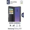 Cellularline Book Agenda 2 - Galaxy A57 Grāmatveida mākslīgās ādas maciņš ar magnētisko aizdari, statīva funkciju un RFID/NFC aizsardzību bezkontakta kartēm.